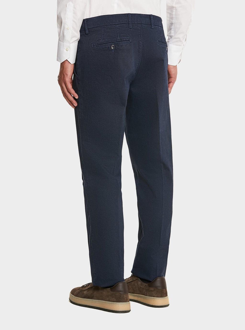 Pantalone tasca America in cotone stretch con microfantasia - StepByStep