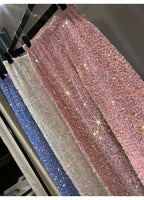 Pantaloni coreani a gamba larga autunnali e invernali con paillettes Pantaloni drappeggiati allungati e ispessiti Pantaloni casual a gamba dritta lucidi - StepByStepNow