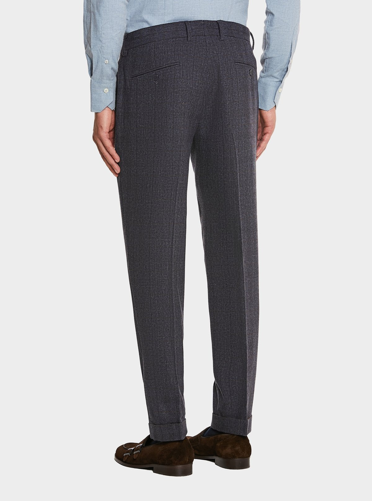 Pantaloni in misto lana con fantasia a quadri - StepByStep