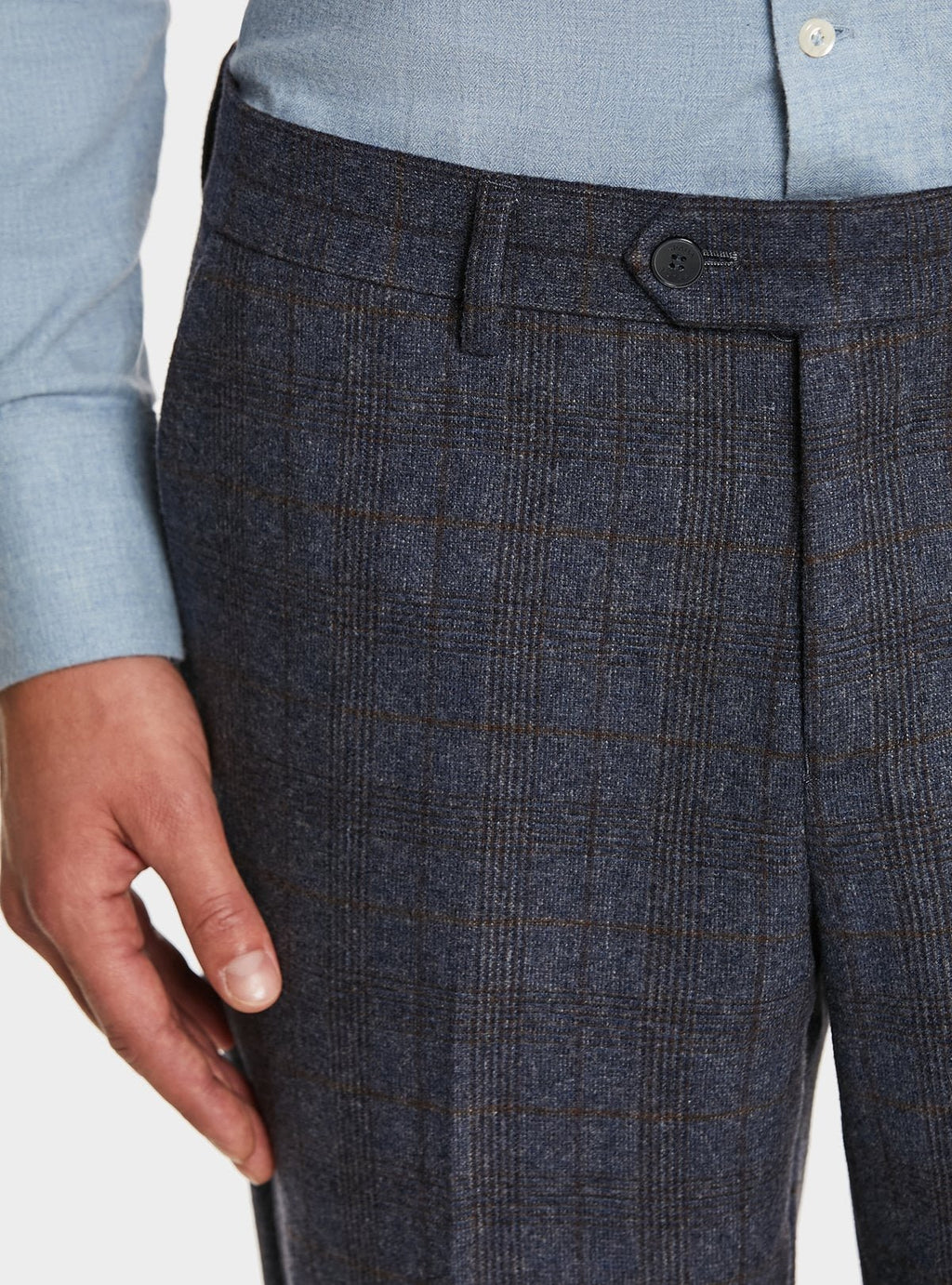 Pantaloni in misto lana con fantasia a quadri - StepByStep