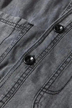 Patched Pocket Split Denim Jacket - StepByStep