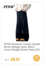 PFNW Distressed Niche Design Nero Grigio Micro Svasato Jeans da Uomo Allentato Tendenza Foro Dritto Fondo Casual Pantaloni in Denim 28W5868 - StepByStepNow