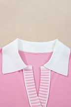 Pink Polo Knit Jumper - StepByStep