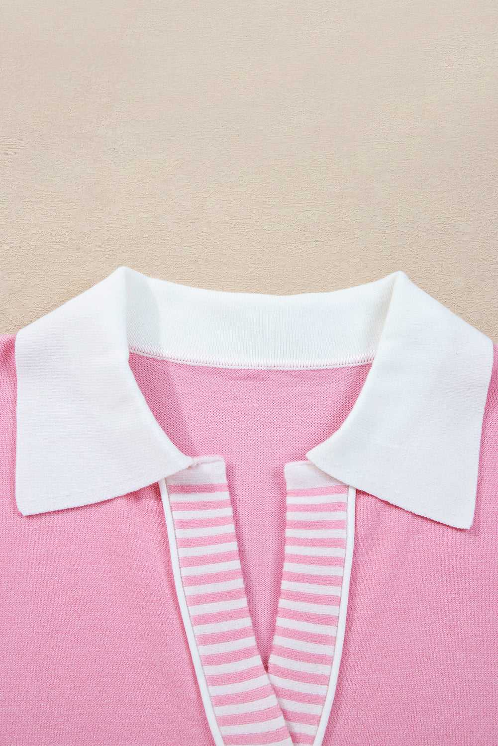 Pink Polo Knit Jumper - StepByStep