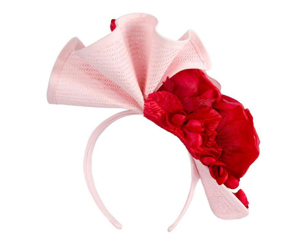 Pink & red racing fascinator by Fillies Collection - StepByStep