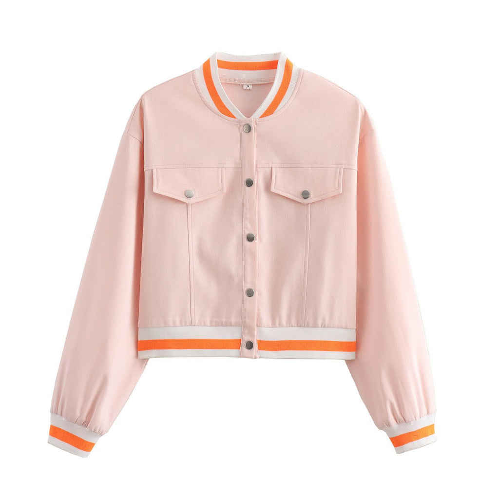 Pink Short Baseball - Style Jacket For Women, Williamsburg, BYMANYC New York. - StepByStep