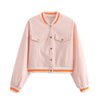 Pink Short Baseball - Style Jacket For Women, Williamsburg, BYMANYC New York. - StepByStep