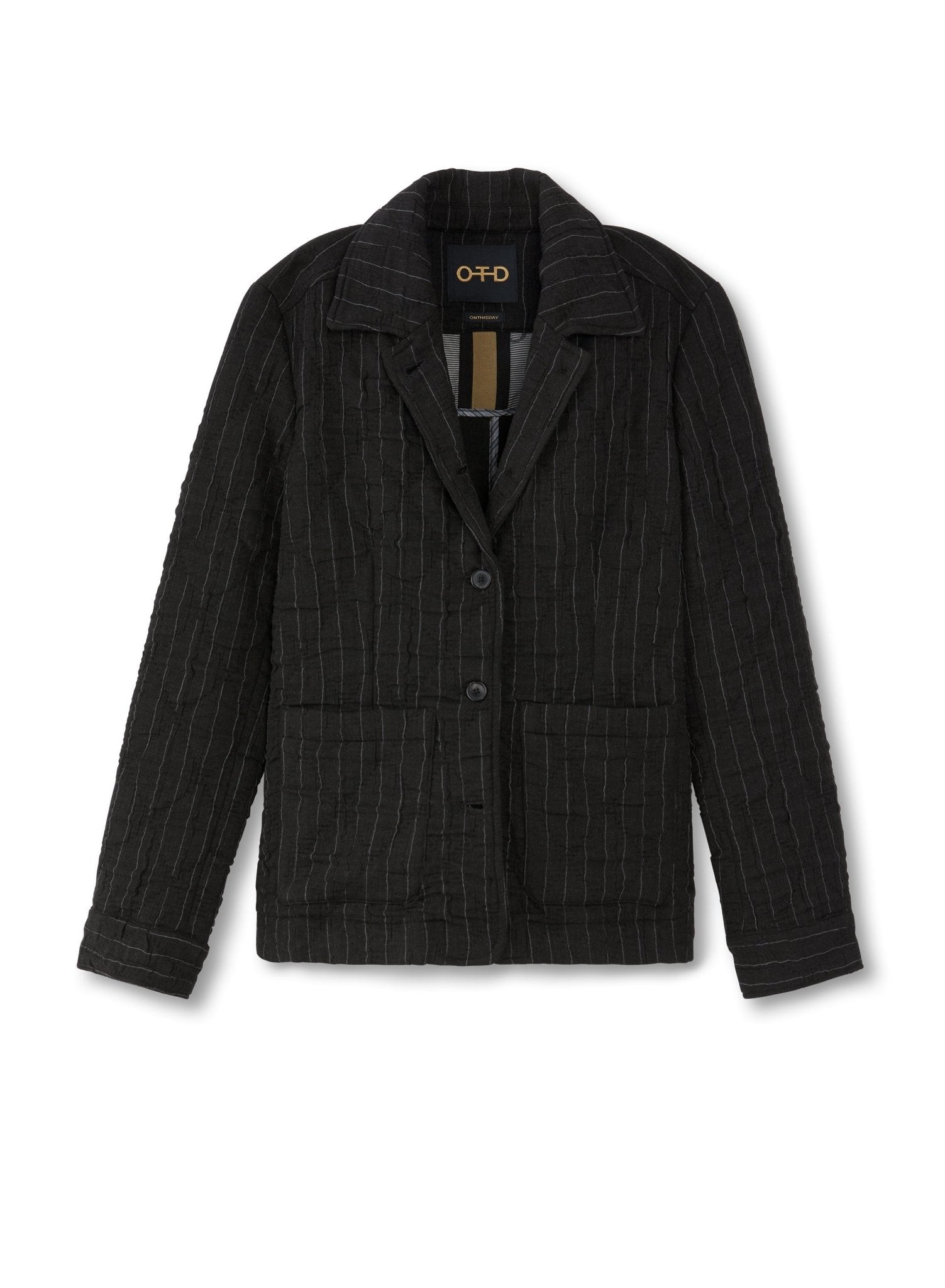 Pinstripe Crinkle Jacket - StepByStep