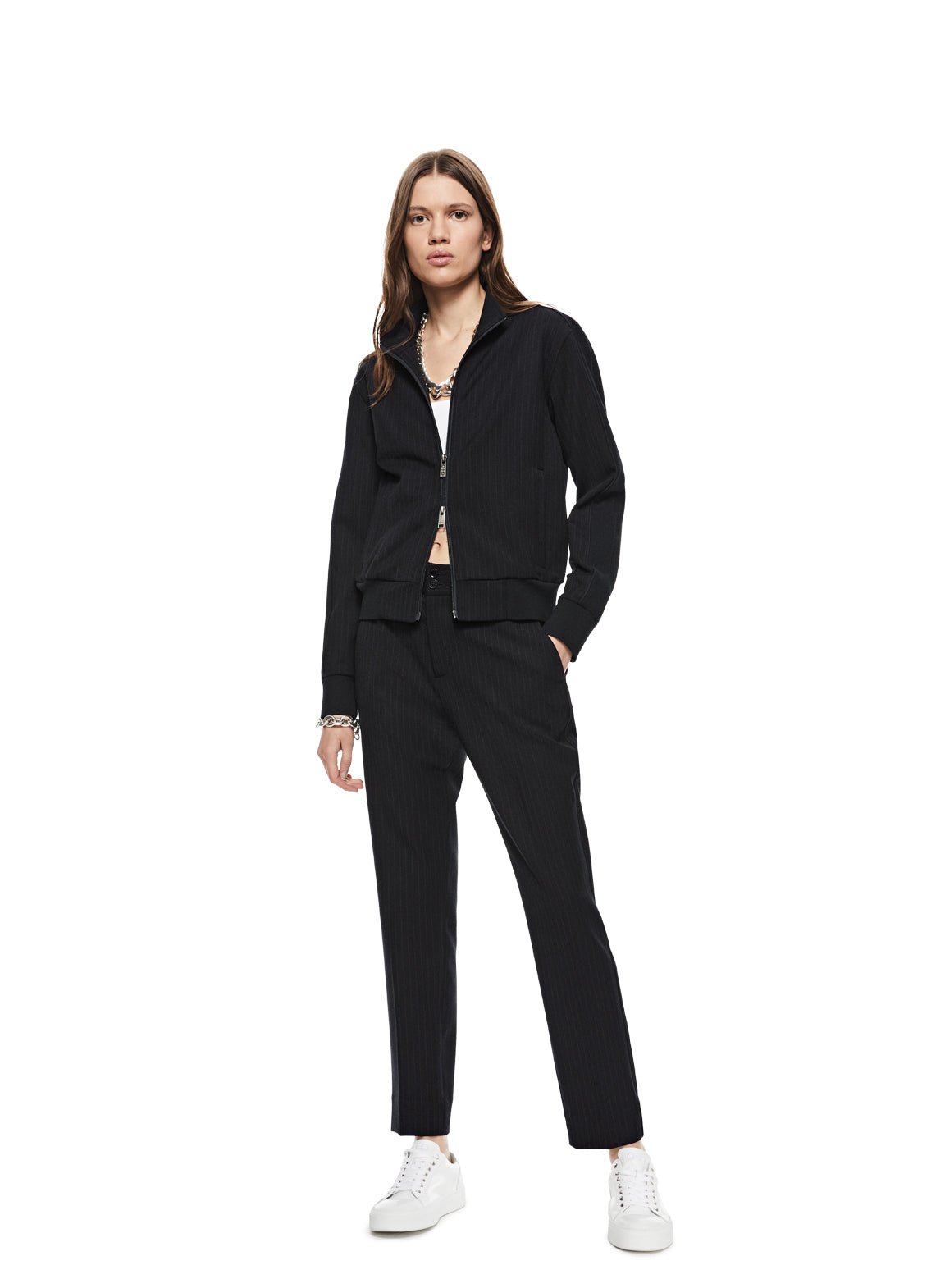 Pinstripe Track Jacket - StepByStep