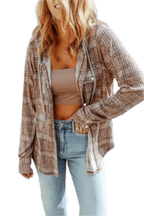 Purple Plaid Hooded Shacket – Cozy & Stylish - StepByStep