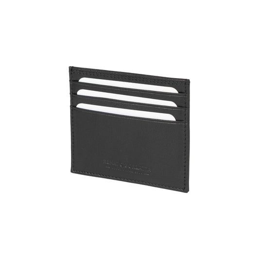 RB12016A | Porta Carte di Credito in Vera Pelle pieno fiore, con leggera grana. Colore Nero. Protezione RFID. Dimensioni: cm 10 x 8 x 0,5. Confezione: Scatola regalo fondo/coperchio - StepByStep