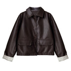 Retro PU Leather Jacket For Women, Brooklyn Heights, BYMANYC New York. - StepByStep