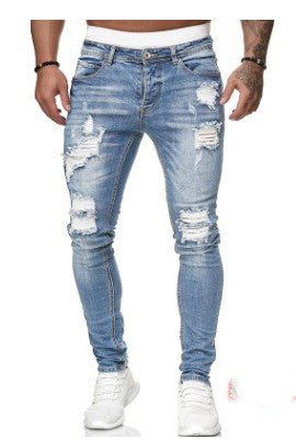 Ripped white denim trousers - StepByStepNow