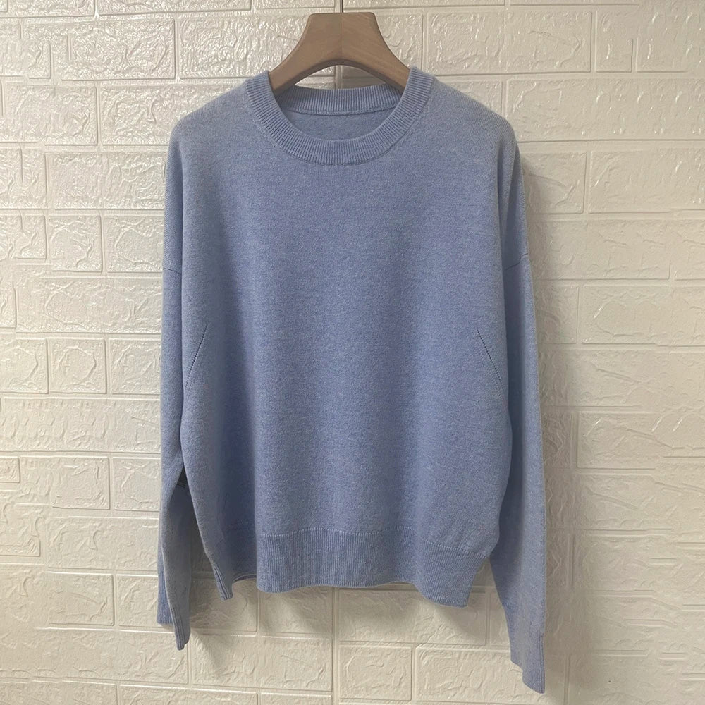 Rowan M518 Manica Patche Jacquard Maglia Pullover Inverno O - Collo Manica lunga Maglione femminile Classico Casual Lady Top 2026 - StepByStepNow