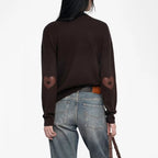 Rowan M518 Manica Patche Jacquard Maglia Pullover Inverno O - Collo Manica lunga Maglione femminile Classico Casual Lady Top 2026 - StepByStepNow