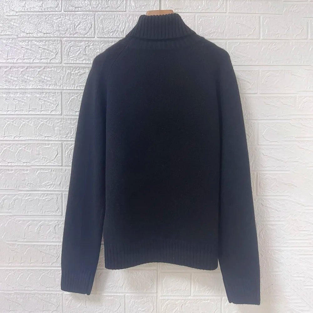 Rowan M528 Lettera Del Ricamo Jacquard Maglia Pullover Inverno Dolcevita Manica Lunga Maglione Femminile Classico Casual Lady Top 2026 - StepByStepNow