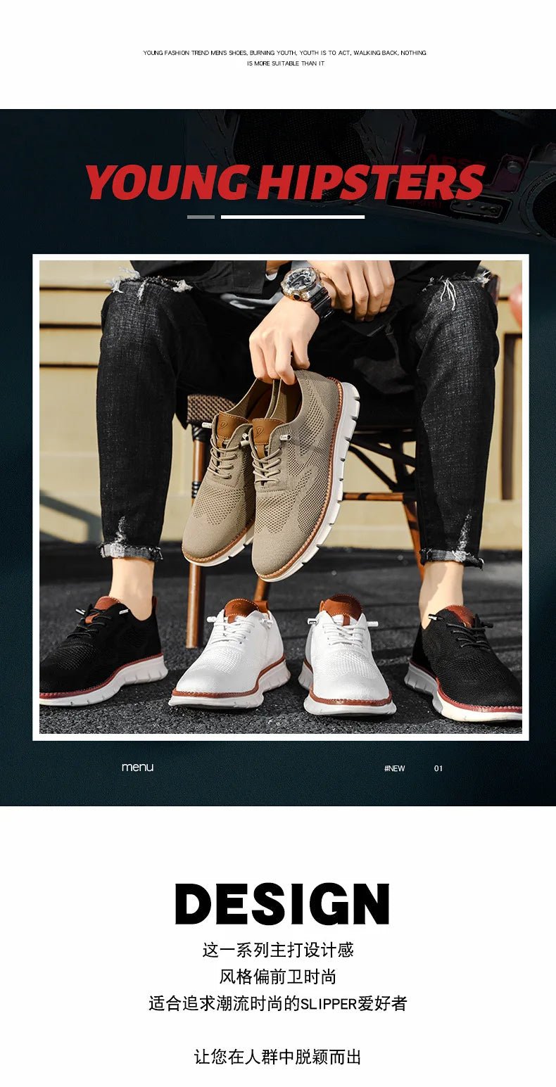 Scarpe casual da uomo Breeze Oxford alla moda Moda formale Business Scarpe urbane traspiranti per uomo Scarpe da ginnastica antiscivolo per uomo - StepByStepNow