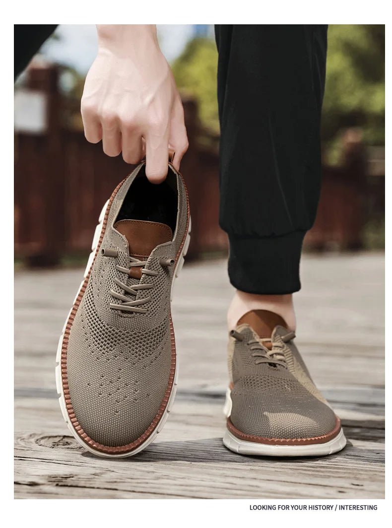 Scarpe casual da uomo Breeze Oxford alla moda Moda formale Business Scarpe urbane traspiranti per uomo Scarpe da ginnastica antiscivolo per uomo - StepByStepNow