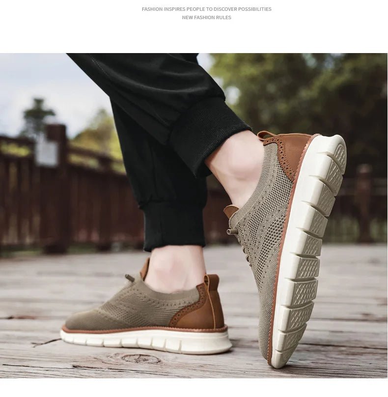 Scarpe casual da uomo Breeze Oxford alla moda Moda formale Business Scarpe urbane traspiranti per uomo Scarpe da ginnastica antiscivolo per uomo - StepByStepNow