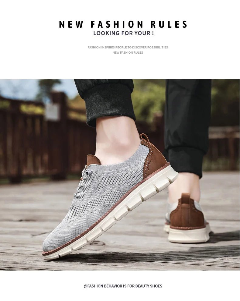 Scarpe casual da uomo Breeze Oxford alla moda Moda formale Business Scarpe urbane traspiranti per uomo Scarpe da ginnastica antiscivolo per uomo - StepByStepNow