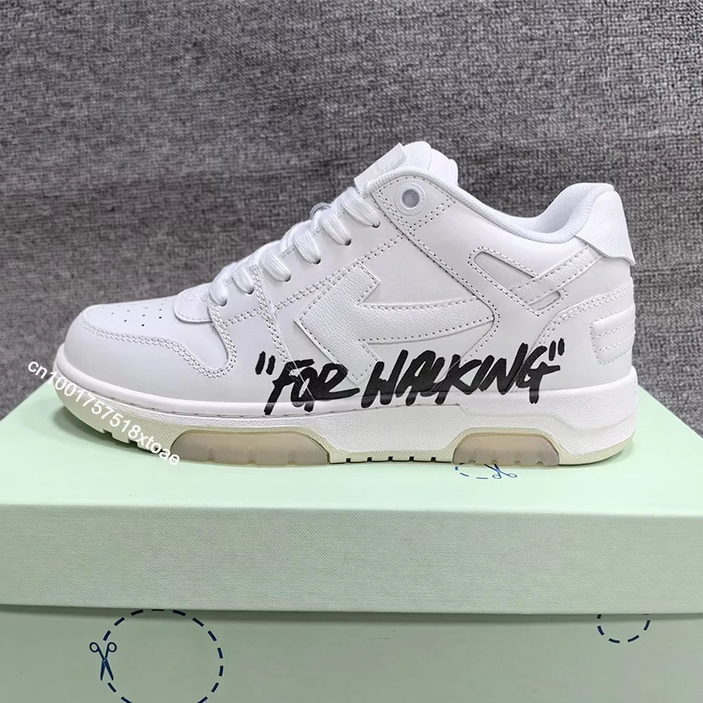 Scarpe da skateboard bianche/nere di alta qualità per uomo e donna Scarpe da ginnastica basse casual estive alla moda per passeggiate - StepByStepNow