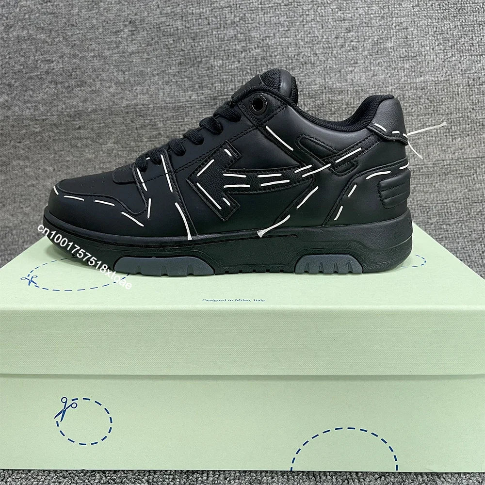 Scarpe da skateboard bianche/nere di alta qualità per uomo e donna Scarpe da ginnastica basse casual estive alla moda per passeggiate - StepByStepNow