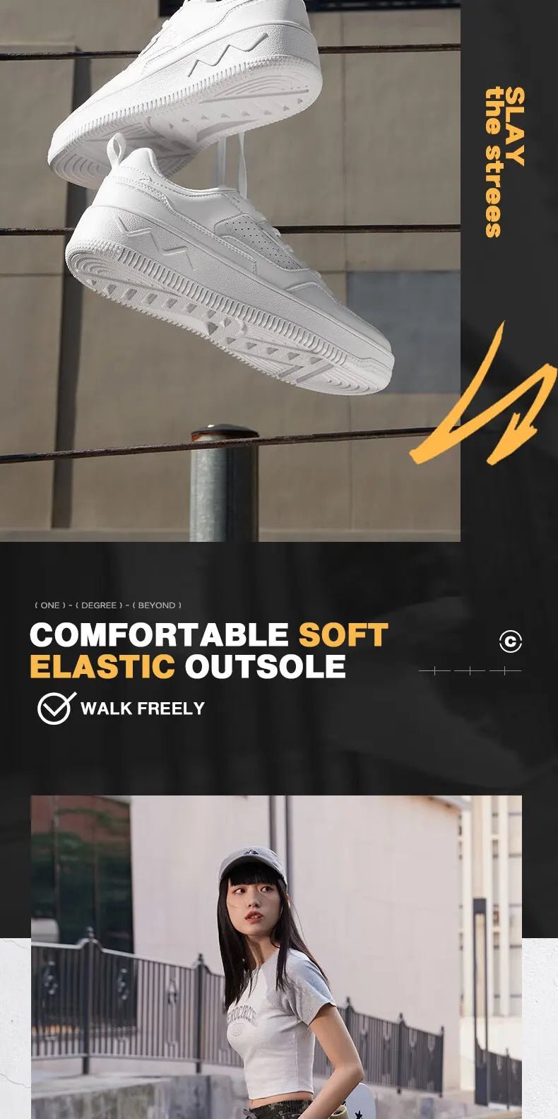 Scarpe sportive da donna a 361 gradi Trend All - Match Sneakers femminili Casual traspiranti antiscivolo resistenti all'usura con suola spessa - StepByStepNow