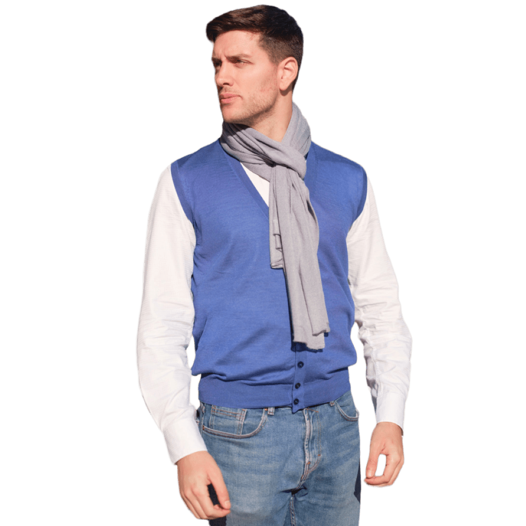 Sciarpa Uomo Leggera Misto Cashmere e Seta - StepByStep