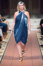 Serenity Indigo handprinted scarf - StepByStep