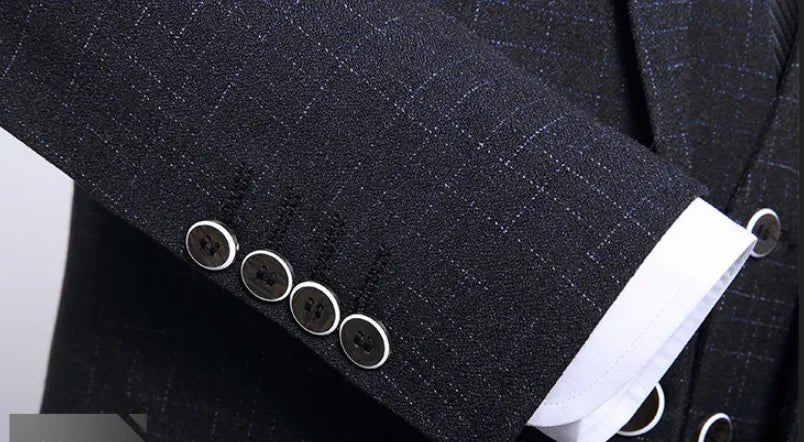 Set completo in 3 pezzi stile britannico - Banchetto di nozze alla moda da uomo di alta qualità Look europeo americano con pantaloni gilet giacca - StepByStepNow