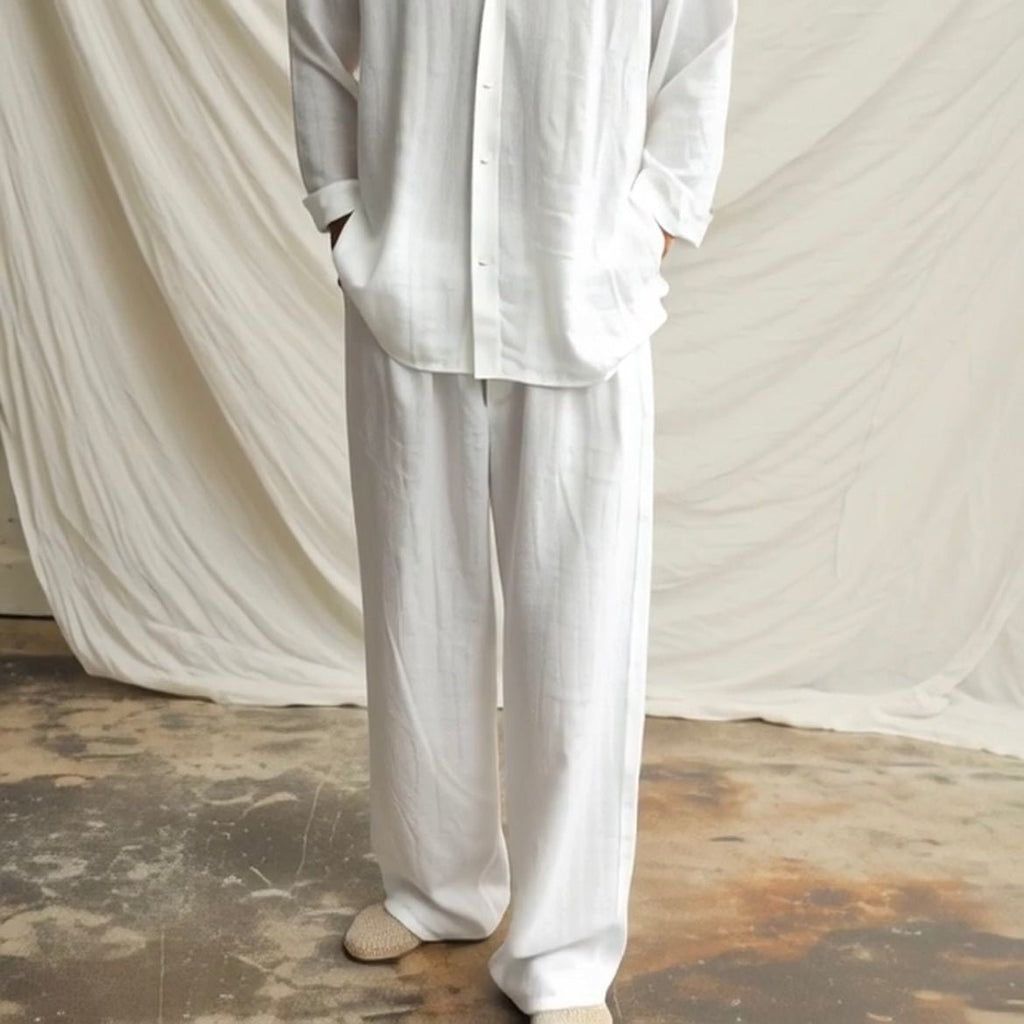 Men’s Cotton-Linen Shirt and Trousers Set — Image 4