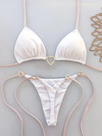 Sexy Halter Solid color Bikini Set Women's Swimsuit Two-piece Triangle Thong Swimwear Bathing Suit Brazilian Biquinis - StepByStepNow