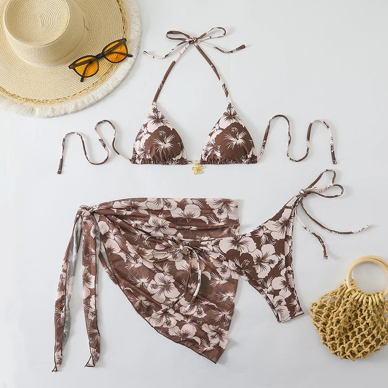 Sexy Swimsuit Women's Bikinis Swimwear Woman 2026 Bathing Suit 3 Piece Triangle Bikinis Sets Beach Dress Wear Cover Up Beachwear - StepByStepNow
