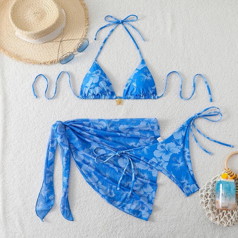 Sexy Swimsuit Women's Bikinis Swimwear Woman 2026 Bathing Suit 3 Piece Triangle Bikinis Sets Beach Dress Wear Cover Up Beachwear - StepByStepNow