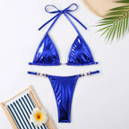Women’s Glossy Pearl-Detail Bikini — Image 26