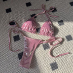 Women’s Glossy Pearl-Detail Bikini — Image 5