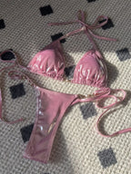 Women’s Glossy Pearl-Detail Bikini — Image 1