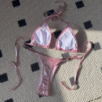 Women’s Glossy Pearl-Detail Bikini — Image 7