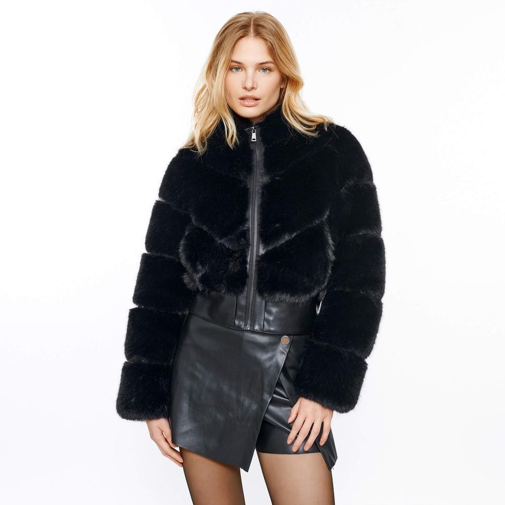 Short Faux Fur Jacket For Women, Flatiron, BYMANYC New York. - StepByStep