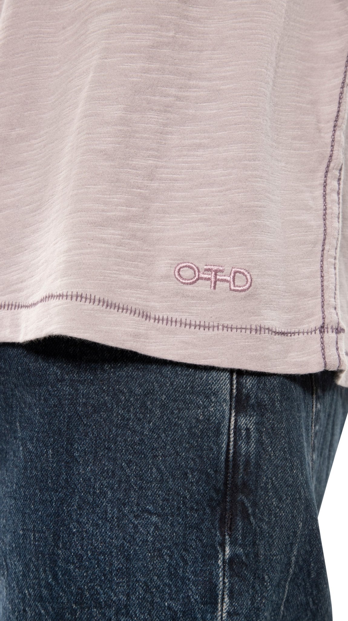 Short Sleeve Crewneck Knit Tee (Light Lavender) - StepByStep