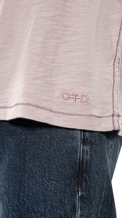 Short Sleeve Crewneck Knit Tee (Light Lavender) - StepByStep