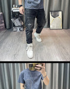 Short Sleeve T-shirt Simple Printing Bear Slim Fit Summer New 2022 Men's Tees Korean Trend Premium Cotton Comfortable Breathable - StepByStepNow