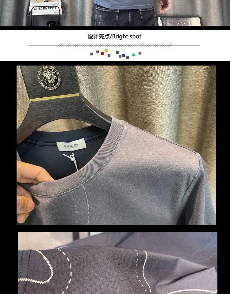 Short Sleeve T-shirt Simple Printing Bear Slim Fit Summer New 2022 Men's Tees Korean Trend Premium Cotton Comfortable Breathable - StepByStepNow