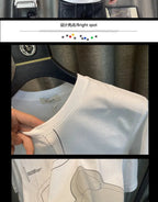 Short Sleeve T-shirt Simple Printing Bear Slim Fit Summer New 2022 Men's Tees Korean Trend Premium Cotton Comfortable Breathable - StepByStepNow