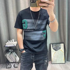 Short - sleeved T-shirt Men's Summer Cartoon Printed Pure Cotton Half - sleeved Top Slim Body Shirt - StepByStepNow