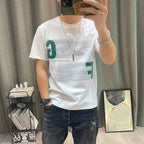 Short - sleeved T-shirt Men's Summer Cartoon Printed Pure Cotton Half - sleeved Top Slim Body Shirt - StepByStepNow