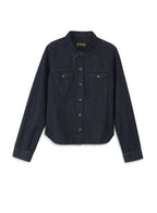 Shrunken Chambray Shirt (Dark Indigo) - StepByStep