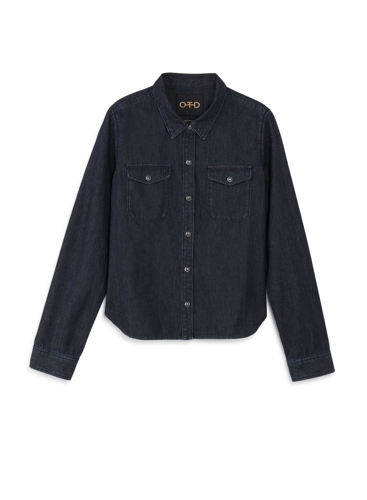 Shrunken Chambray Shirt (Dark Indigo) - StepByStep