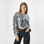 Silver Sequin Jacket For Women, Times Square, BYMANYC New York. - StepByStep