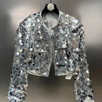 Silver Sequin Jacket For Women, Times Square, BYMANYC New York. - StepByStep